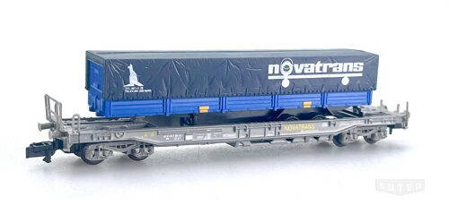 Roco 25151 *HUPAC Einheitstaschenwagen beladen mit Novatrans Auflieger