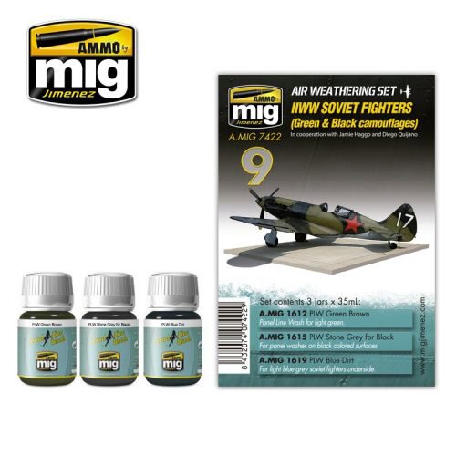 Ammo AMIG7422 WW II SOVIET AIRPLANES (Green & Black camouflages)