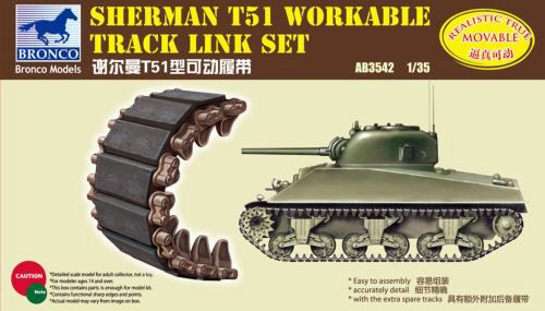 Bronco Models AB3542 Sherman T51 Workable Track Link Set