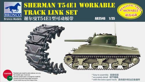 Bronco Models AB3546 Sherman T54E1 Workable Track Link Set