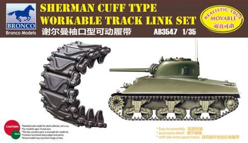Bronco Models AB3547 Sherman Cuff Type Workable Track LinkSet