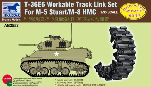 Bronco Models AB3552 T-36E6 Workable Track Set for M-5/M-8 Stuart