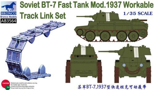 Bronco Models AB3564 Soviet BT-7 Fast Tank Mod.1937 Workable Track Link Set