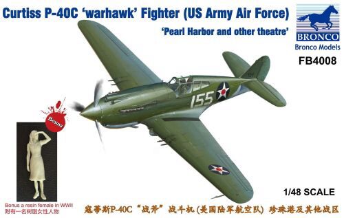Bronco Models FB4008 Curtiss P-40C'Warhawk'Fighter (US Army Air Force)