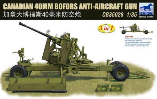 Bronco Models CB35028 Canadian 40mm Bofors Anti-Aircraft Gun