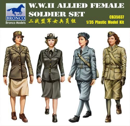 Bronco Models CB35037 W.W.II Allied Female Soldier Set(4 Figur