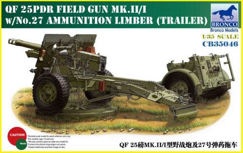 Bronco Models CB35046 QF 25pdr Field Gun Mk.II/I
