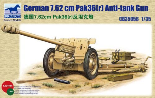 Bronco Models CB35056 German 78.2mm Pak36(r)Anti-Tank Gun