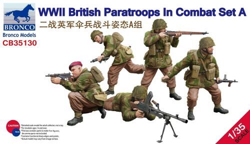 Bronco Models CB35130 WWII British Paratroops in Combat Set A