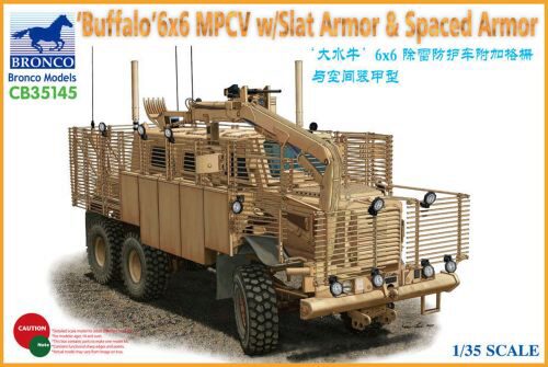 Bronco Models CB35145 BUFFALO 6x6 MPCV w/Slat Armor & Spaced Armor Version