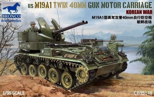Bronco Models CB35148 US M19A1 Twin 400mm Gun Motor Carriage Korean War