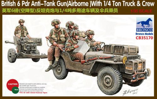 Bronco Models CB35170 6 Pdr Anti-Tank Gun(Airborne)With 1/4Ton