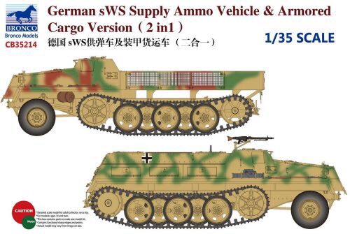 Bronco Models CB35214 German sWS Supply Ammo Vehicle & Armored Cargo Version (2 in 1)