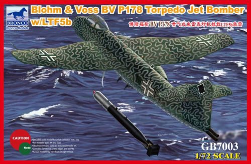 Bronco Models GB7003 Blohm & Voss BV P178 Torpedo Jet Bomber w/LTF5b Torpedo