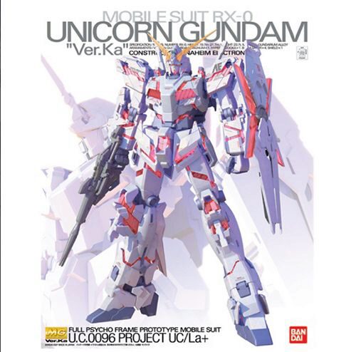 BANDAI 61654 1/100 MG Gundam Unicorn Ver Ka