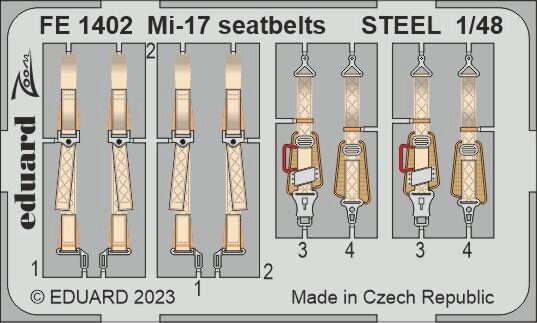 Eduard Accessories FE1402 Mi-17 seatbelts STEEL 1/48