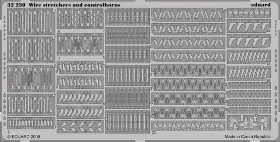 Eduard Accessories 32230 Wire stretchers & controlhorns
