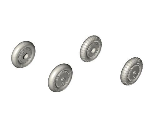 CMK 129-Q72351 Bf 109G-6 Wheel set (smooth and ribbed tyres)