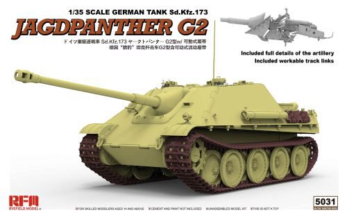 Rye Field Model RM-5031 JAGDPANTHER G2 W/ WORKABLE TRACK LINKS & RM-5005 & RM5008 & RM5015 & RM5028