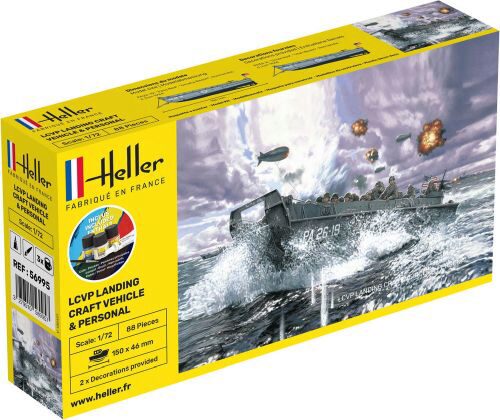 Heller 56995 STARTER KIT LCVP Landungsboot + Figures