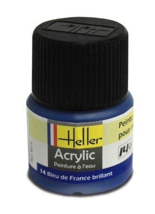 Heller 014 Peinture Acrylic 014 bleu de france brillant