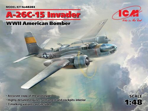 ICM 48283 A-26-15 Invader, WWII American Bomber
