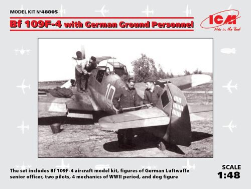 ICM 48805 Bf 109F-4 with German Ground Personnel