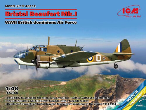 ICM 48312 Bristol Beaufort Mk.I, WWII British dominions Air Force