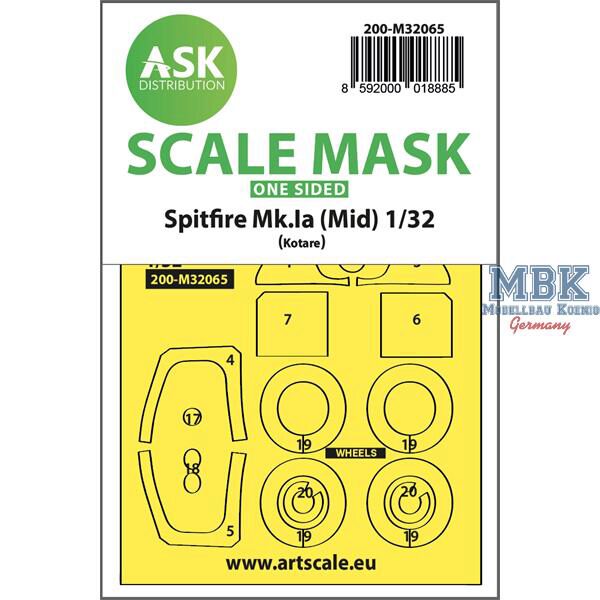 Artscale ASK200-M32065 Spitfire Mk.Ia (mid) one-sided express fit masks