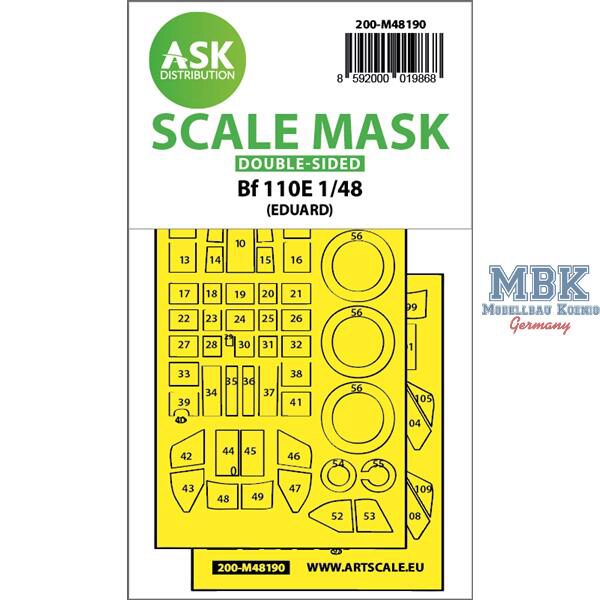 Artscale ASK200-M48190 Bf 110E double-sided express mask for Eduard