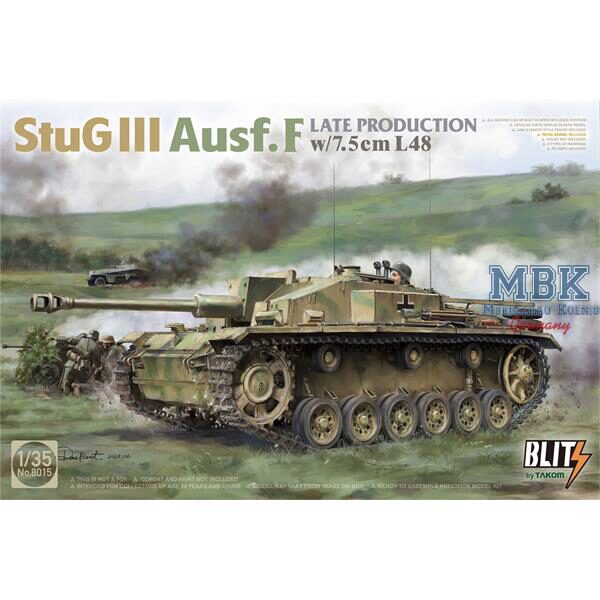 TAKOM MODEL 8015 StuG III Ausf. F Late Production w/7,5cm L48