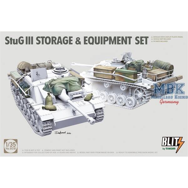 TAKOM MODEL TAK8018 StuG III STORAGE & EQUIPMENT SET