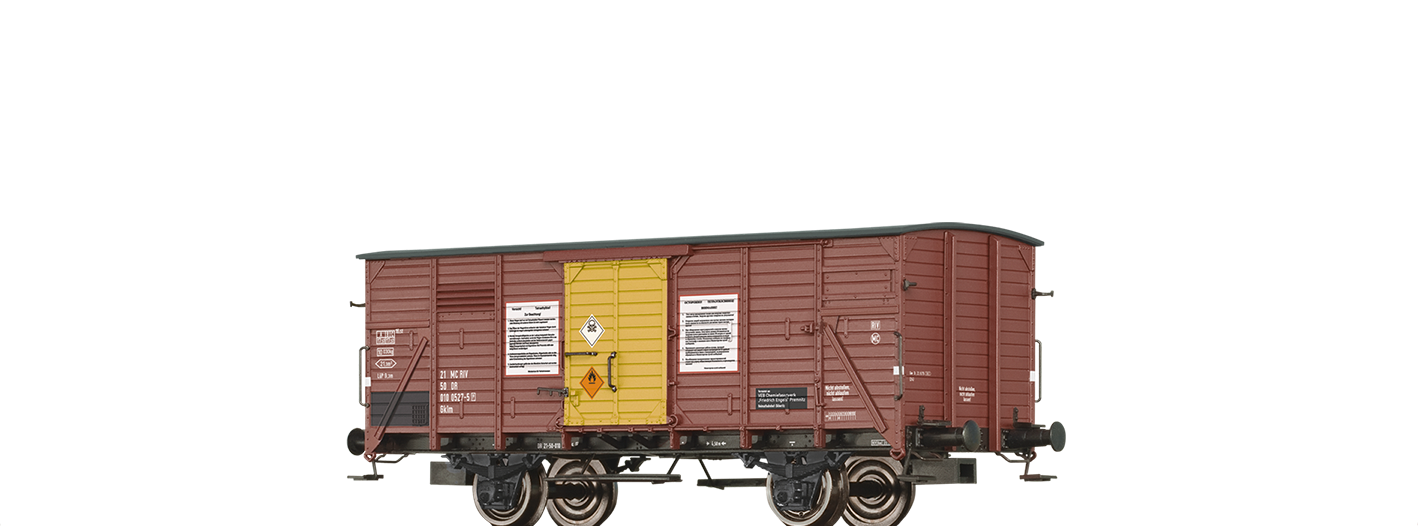 Brawa 49072 H0 Gedeckter Güterwagen Gklm „Tetraethylblei” DR