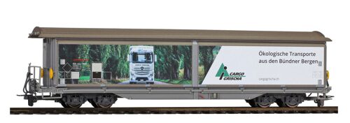 Bemo 2588158 RhB Haik qq-y 5168 Schiebewandwagen "Cargo Grischa" AC Achsen