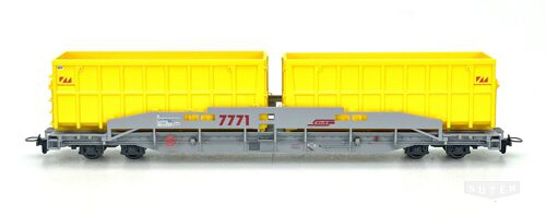 Bemo 2290121 RhB Sl 7771 ACTS-Tragwagen, Mulden "Montalta"