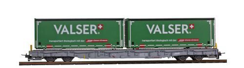 Bemo 2291174 RhB R-w 8384 Tragwagen mit Container "Valser"