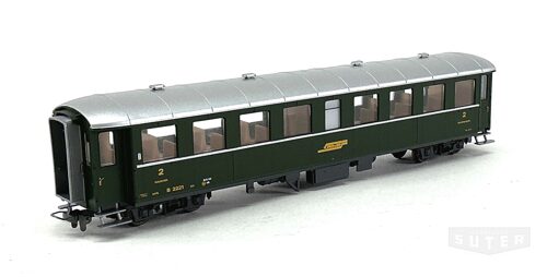 Bemo 3260122 RhB Personenwagen B 2221 Stahlwagen 2. Klasse