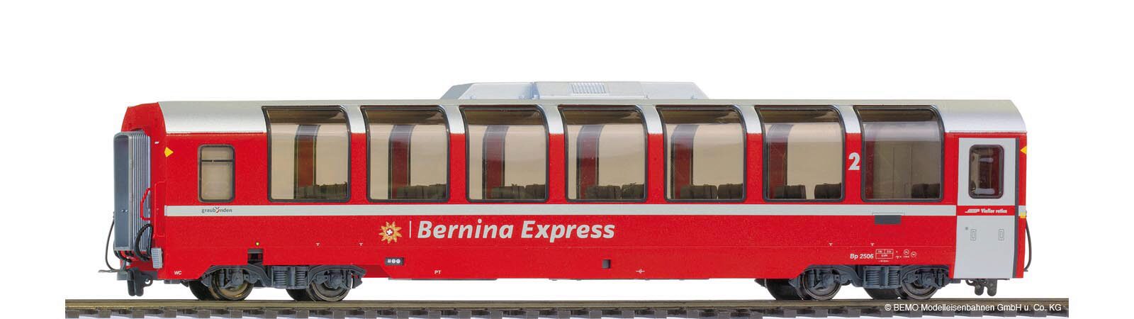 Bemo 3294146 RhB Bp 2506 Panoramawagen Bernina-Express