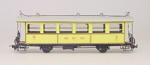 Motreno 103 BB Personenwagen , Plattform BC 104 gelb