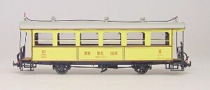 Motreno 104 BB Personenwagen , Plattform BC 108 gelb