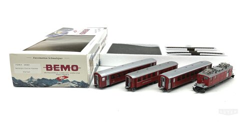 Bemo 7261200 *Glacier Express Startset 4tlg mit Gleisoval