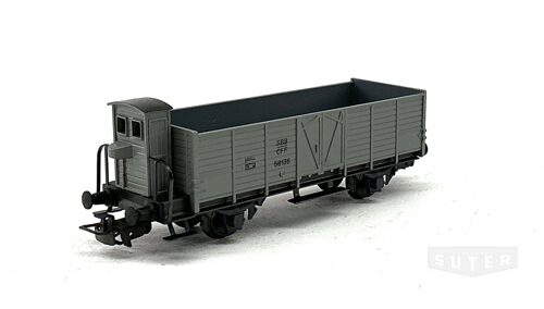 HAG 320 *SBB Hochbordwagen L mit Bremserhaus Guss grau