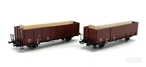 Liliput 230124 *SBB Rungenwagen-Set mit Holzwänden Typ Fbk