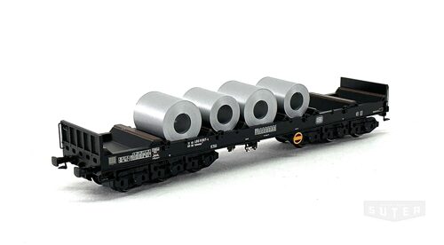 Liliput 235767 *DB Transportwagen mit Drehrungen und Röhren beladen