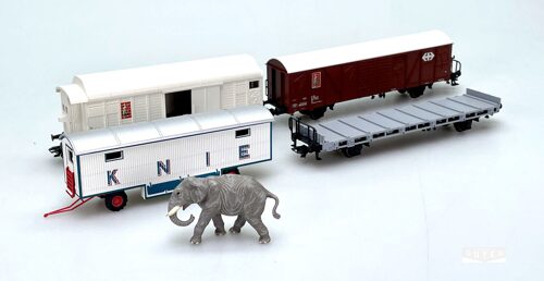 Märklin 4898 *SBB Zirkus Knie Wagen Set 3 tlg. mit Elefant