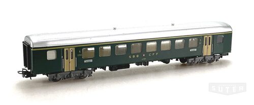 Märklin 4066 *SBB Personenwagen Typ A 2500, grün, 1.Kl.,  Blech