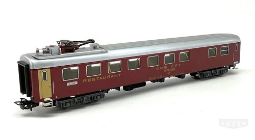 Märklin 4068 *SBB RESTAURANT Wagen, weinrot, Blech