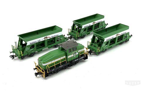 Märklin 26579 *Kieszug  MAKIES AG Gettnau  grün, 1 Diesellok und 3 Kieswagen  digital