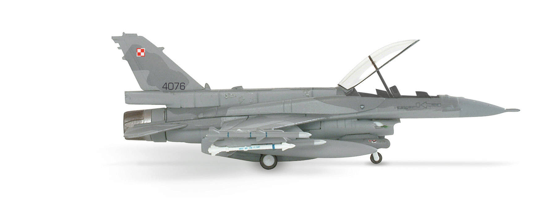 Herpa 550499 *Polish Air Force 6. ELT Lockheed Martin F-16D (Cockpit open)