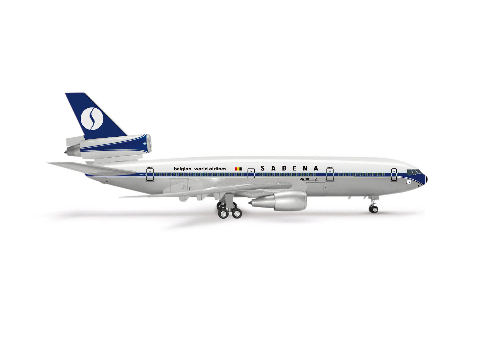 Herpa 553056 *Sabena Belgian World Airlines McDonnell Douglas DC-10-30